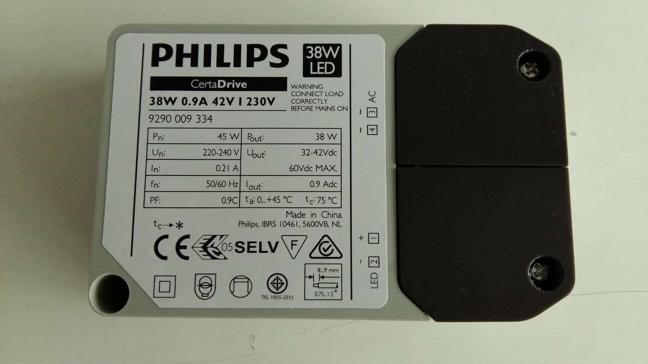 飞利浦外置式隔离式LED变压器40W 1.05A 40V 220V