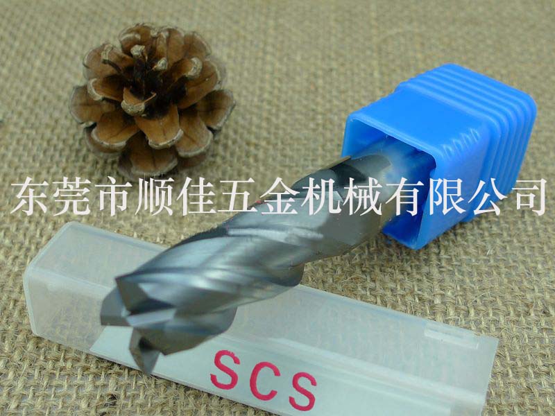 美国SCS钨钢涂层立铣刀 硬质合金涂层铣刀 HRC45 2刃
