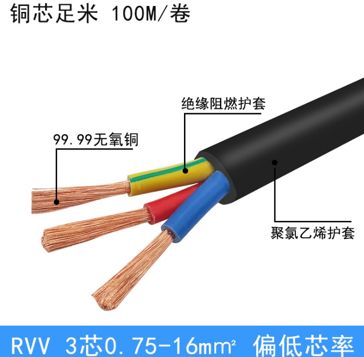 阻燃电缆MVV 3*2.5天联牌MHYVR矿用信号电缆