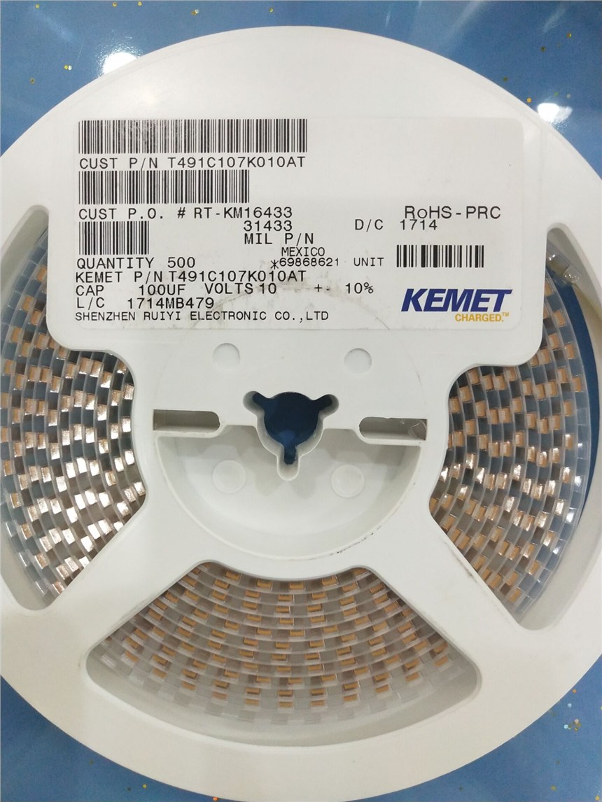 KEMET钽电容/T491C107K010AT