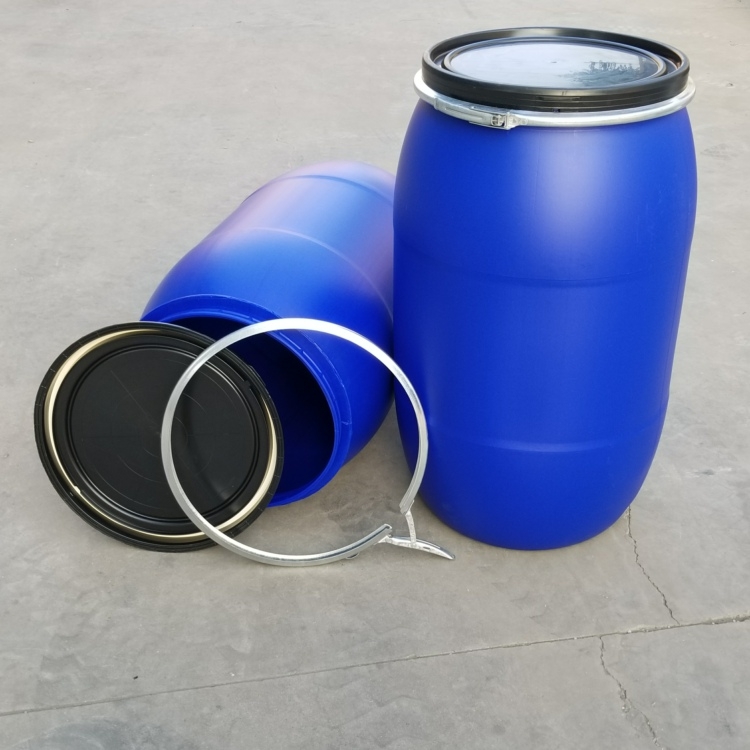 大广口200升塑料桶蓝色200L包箍桶 新利塑业