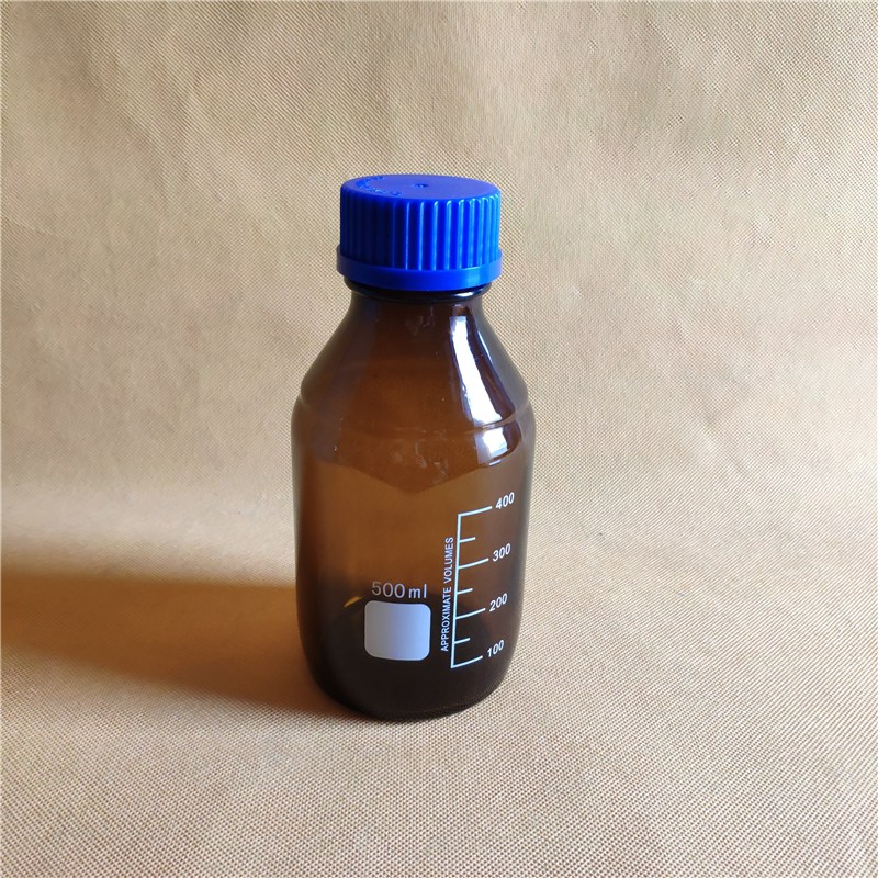500mlGL45蓝盖螺口棕色玻璃试剂瓶 玻璃样品瓶500ml