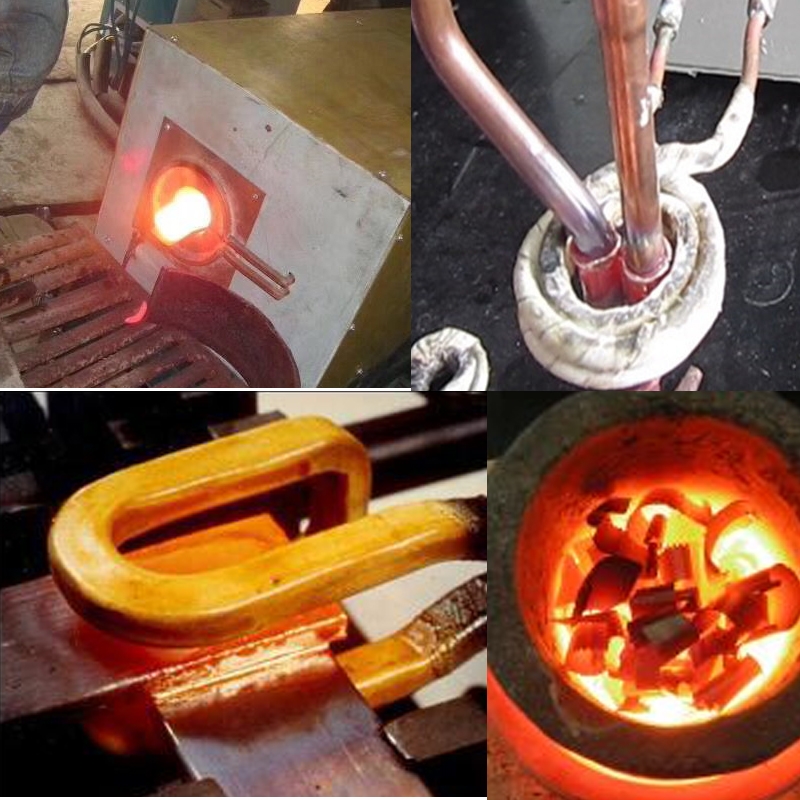 供应安徽制冷配件铜管焊接双工位感应高频钎焊机厂家